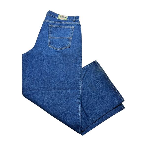 VTG SOLO SEMORE Baggy Loose fit Jeans Denim Men size 42x31 Y2K - Retro Skater - Picture 6 of 11